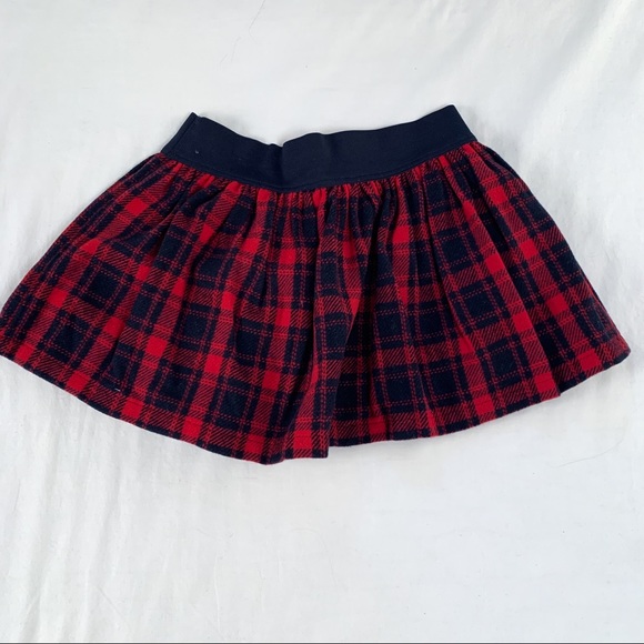 Abercrombie navy and red plaid wool skirt - Picture 4 of 4